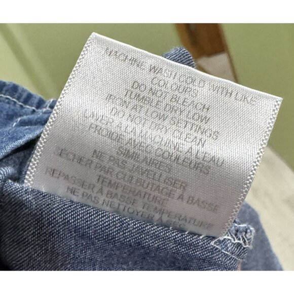 Warehouse One Button Up Shirt women Size Small Blue - Picture 9 of 11